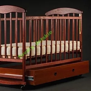 Детские кроватки Наталка с ящиком (ольха,  ясень) оригинал 