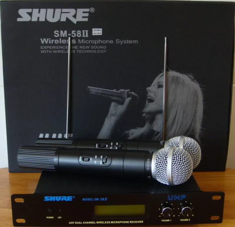 Радиосистема Shure SM 58  2 радиомикрофона SM-58