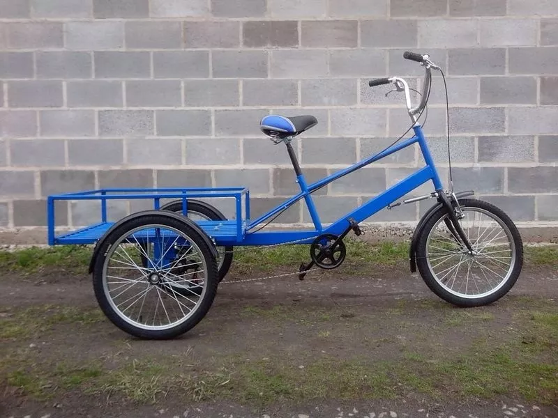 Велосипед трёхколёсный для взрослых,  велорикша. Грузовой велосипед 8