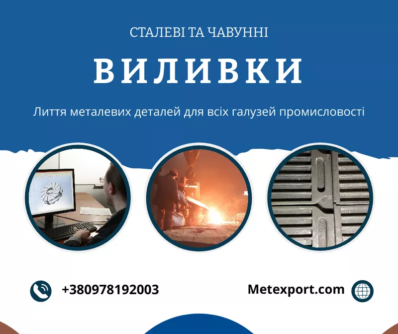 Комплекс послуг з виробництва точних сталевих і чавунних виливків